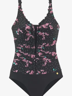Maillot de bain style chic avec fleurs et petits pois