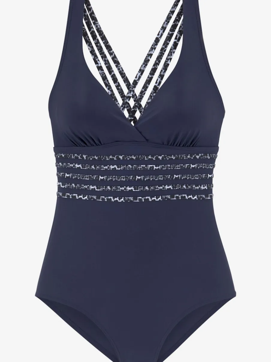 Maillot de bain une pièce avec bonnets souples et empiècement gainant