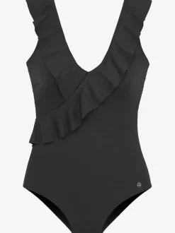 Maillot de bain à volants avec bonnets amovibles et élastique sous la poitrine