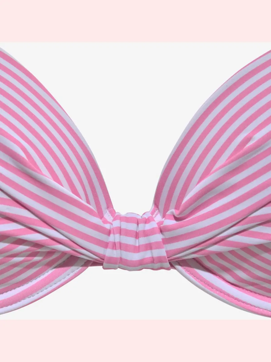 Maillots de bain à armatures rayés avec bretelles réglables