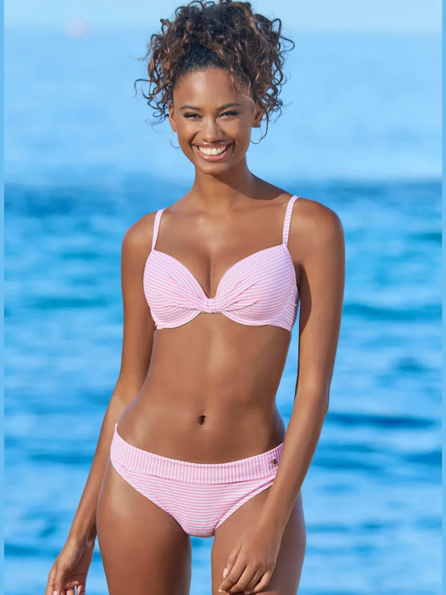 Maillots de bain à armatures rayés avec bretelles réglables
