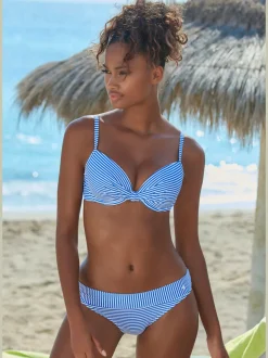 Maillots de bain à armatures rayés avec bretelles réglables