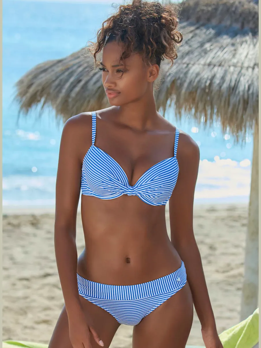 Maillots de bain à armatures rayés avec bretelles réglables