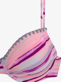Maillots de bain à armatures à rayures et bretelles ajustables