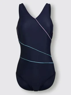Maillots de bain avec encolure en V et passepoil contrasté