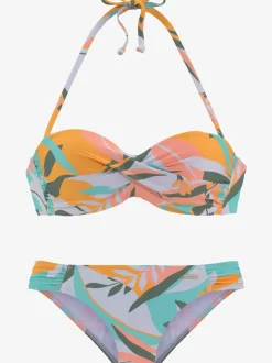 Maillots de bain bandeau à armatures imprimés abstraits