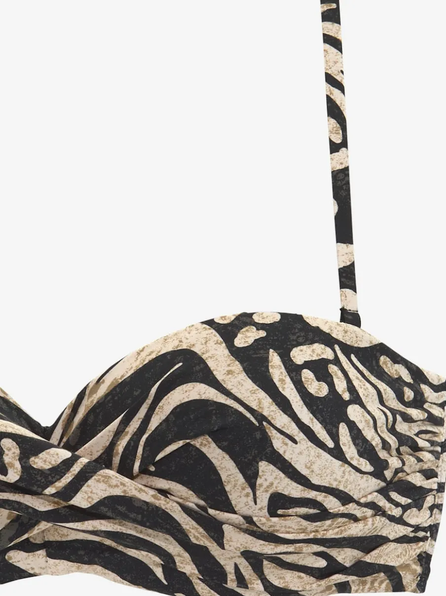 Maillots de bain bandeau à armatures avec imprimé métallisé