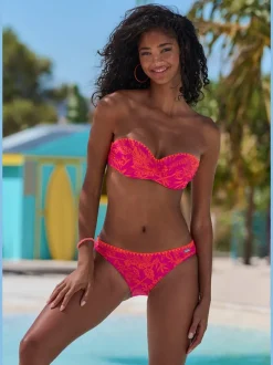 Maillots de bain bandeau avec armatures et motifs contrastés
