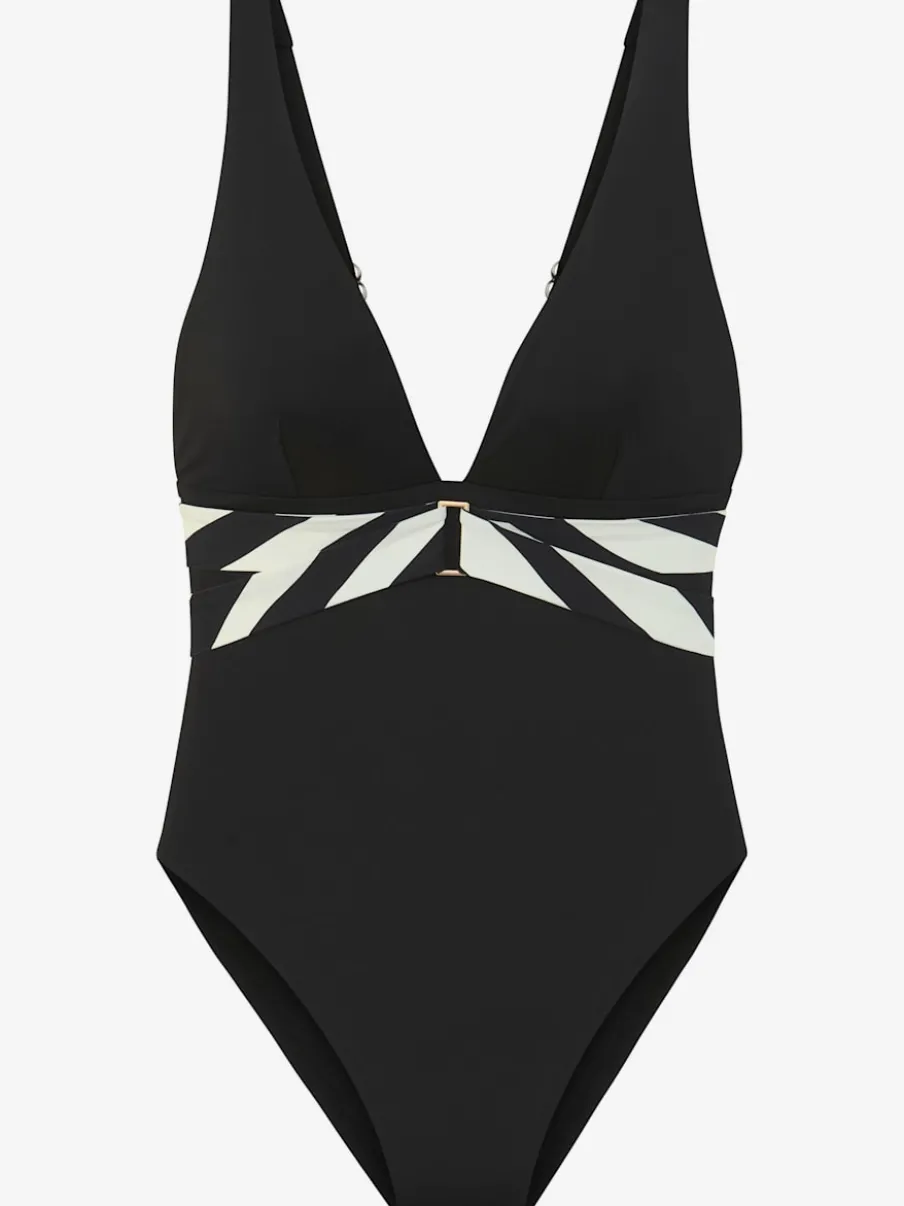 Maillots de bain à col en V avec détails brillants