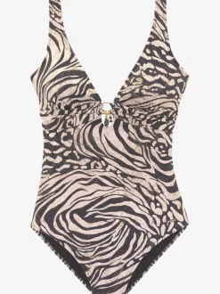 Maillots de bain encolure en V avec motifs graphiques