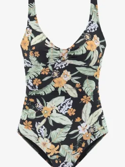 Maillots de bain à imprimé floral avec bonnets intégrés