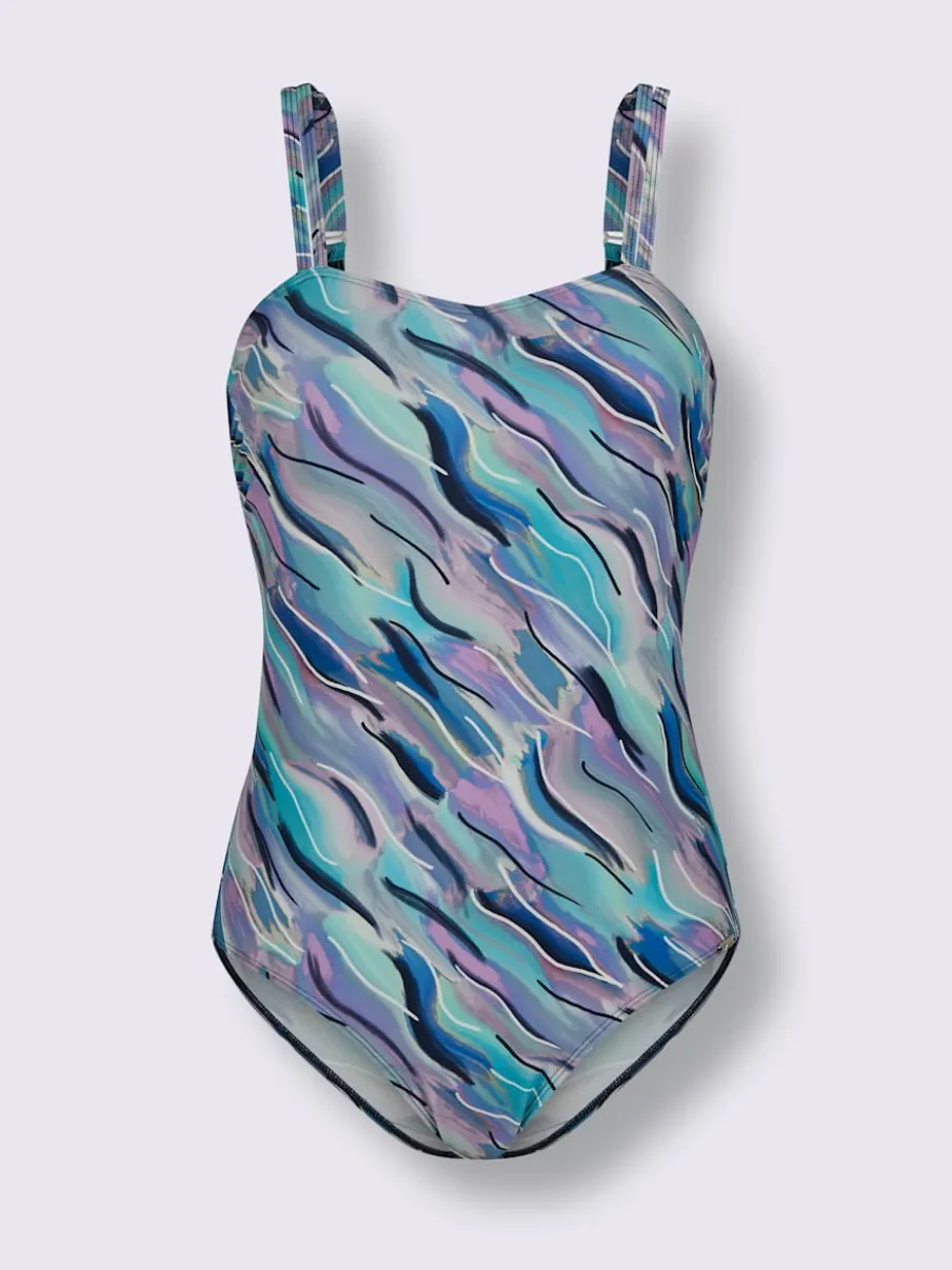 Maillots de bain à motifs avec bretelles réglables sophistiquées