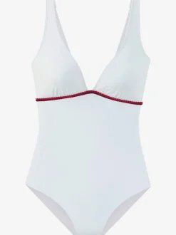 Maillots de bain unis avec cordons et bonnets amovibles