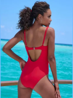 Maillots de bain unis avec cordons et bonnets amovibles