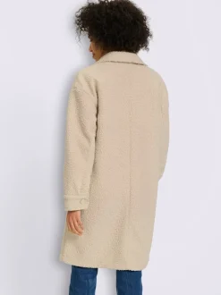 Manteau aspect bouclé élégant