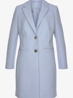 Manteau blazer avec col à revers et boutons imitation corne
