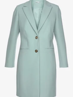 Manteau blazer avec col à revers et boutons imitation corne