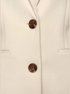 Manteau blazer avec col à revers et boutons imitation corne