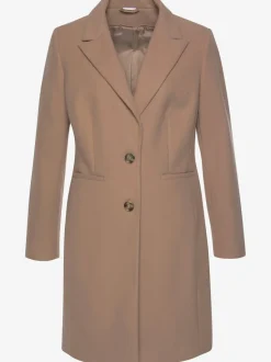 Manteau blazer avec col à revers et boutons imitation corne