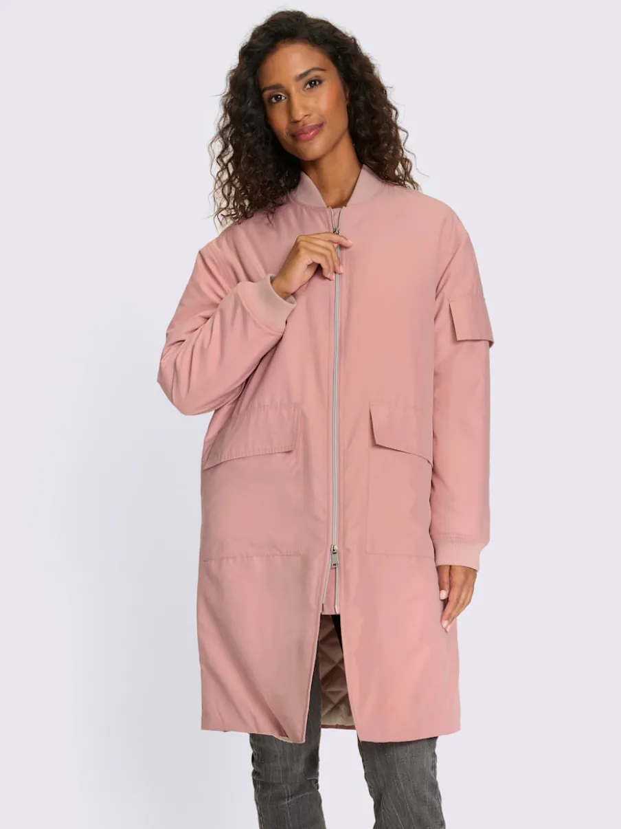 Manteau blouson léger à poches avec fermeture éclair