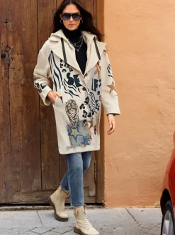 Manteau col à revers élégant