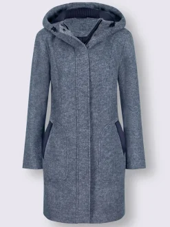 Manteau court avec capuche et poches pratiques