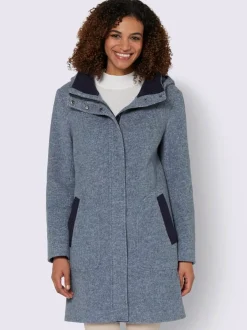 Manteau court avec capuche et poches pratiques
