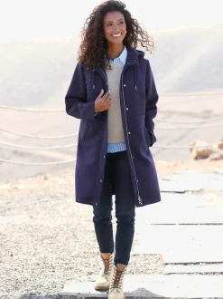 Manteau court piquage inséré