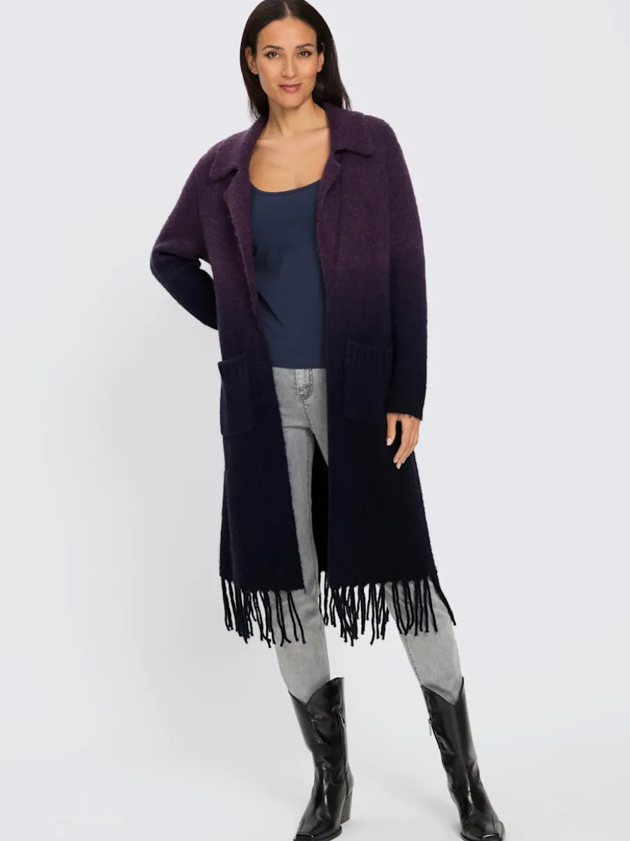Manteau en tricot franges tendance