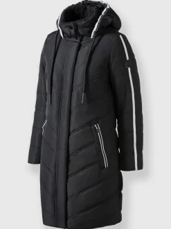 Manteau matelassé avec col montant et poches zippées