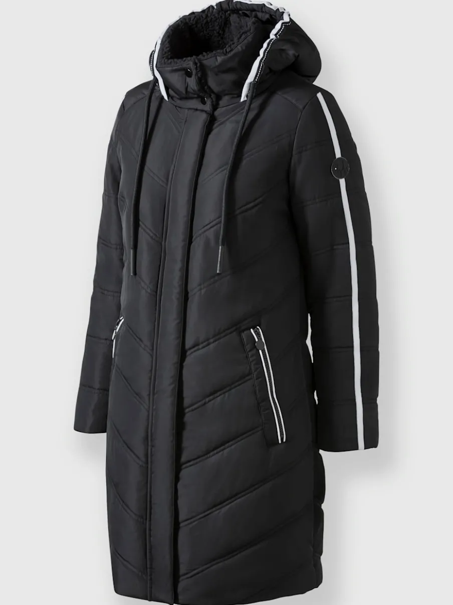 Manteau matelassé avec col montant et poches zippées