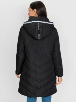 Manteau matelassé avec col montant et poches zippées