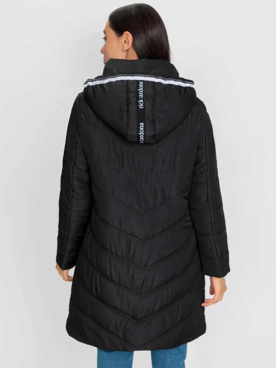 Manteau matelassé avec col montant et poches zippées