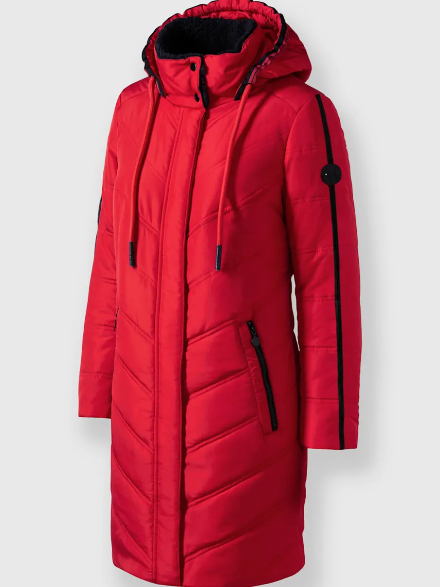 Manteau matelassé avec col montant et poches zippées