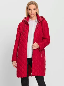 Manteau matelassé mélange de matières tendance
