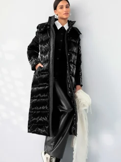 Manteau matelassé mélange mat et brillant
