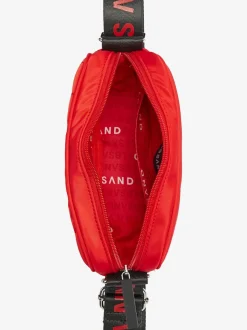 Mini-sac avec matelassage tendance et logo imprimé sur la bandoulière