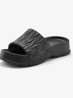 Mules de bain chaussures de bain estivales avec semelle compensée tendance