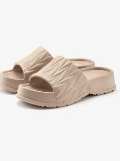 Mules de bain chaussures de bain estivales avec semelle compensée tendance