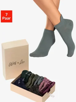 7 paires de socquettes dans un coffret cadeau coulissant