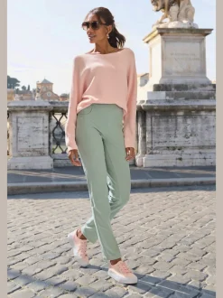 Pantalon ajusté avec 5 poches et matière extensible
