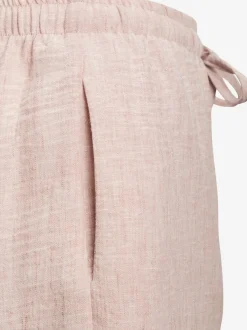 Pantalon ample avec ceinture et manches courtes en matière légère