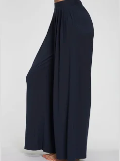 Pantalon ample doux avec pinces et poches latérales