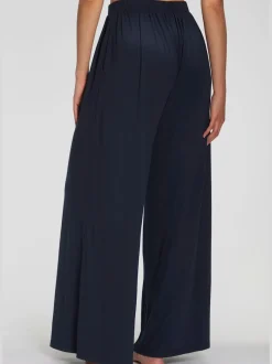 Pantalon ample doux avec pinces et poches latérales