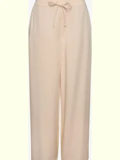 Pantalon ample à poches fendues avec ceinture à cordon