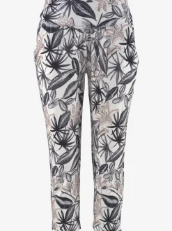 Pantalon 7/8 avec imprimé floral et poches latérales
