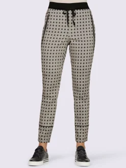 Pantalon avec imprimé graphique et ceinture élastique confortable