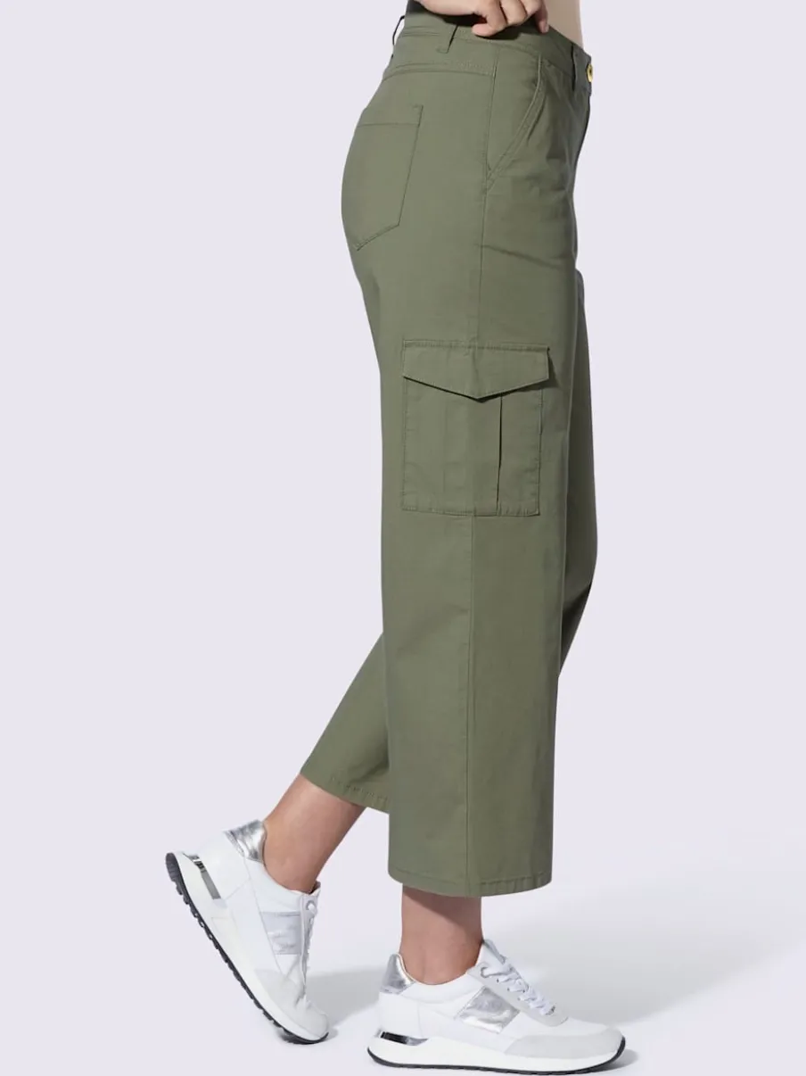 Pantalon 7/8 avec poches cargo et jambes larges