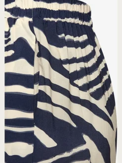 Pantalon avec poches latérales et imprimé animal chic