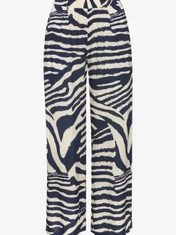 Pantalon avec poches latérales et imprimé animal chic